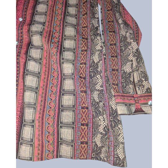 Vintage Charag Din Party Shirt Italian Fit Button-Up Long Sleeve Groovy - Picture 4 of 13